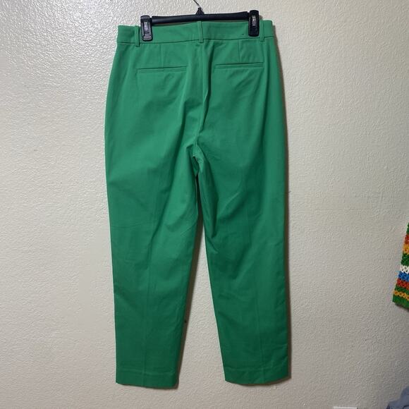 J CREW Kallie Pant Modern Clover Green Stretchy Classic Straight Leg Sz 10T NWT - Picture 4 of 12